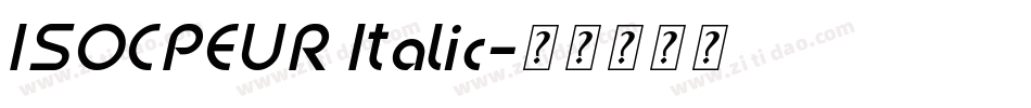 ISOCPEUR Italic字体转换